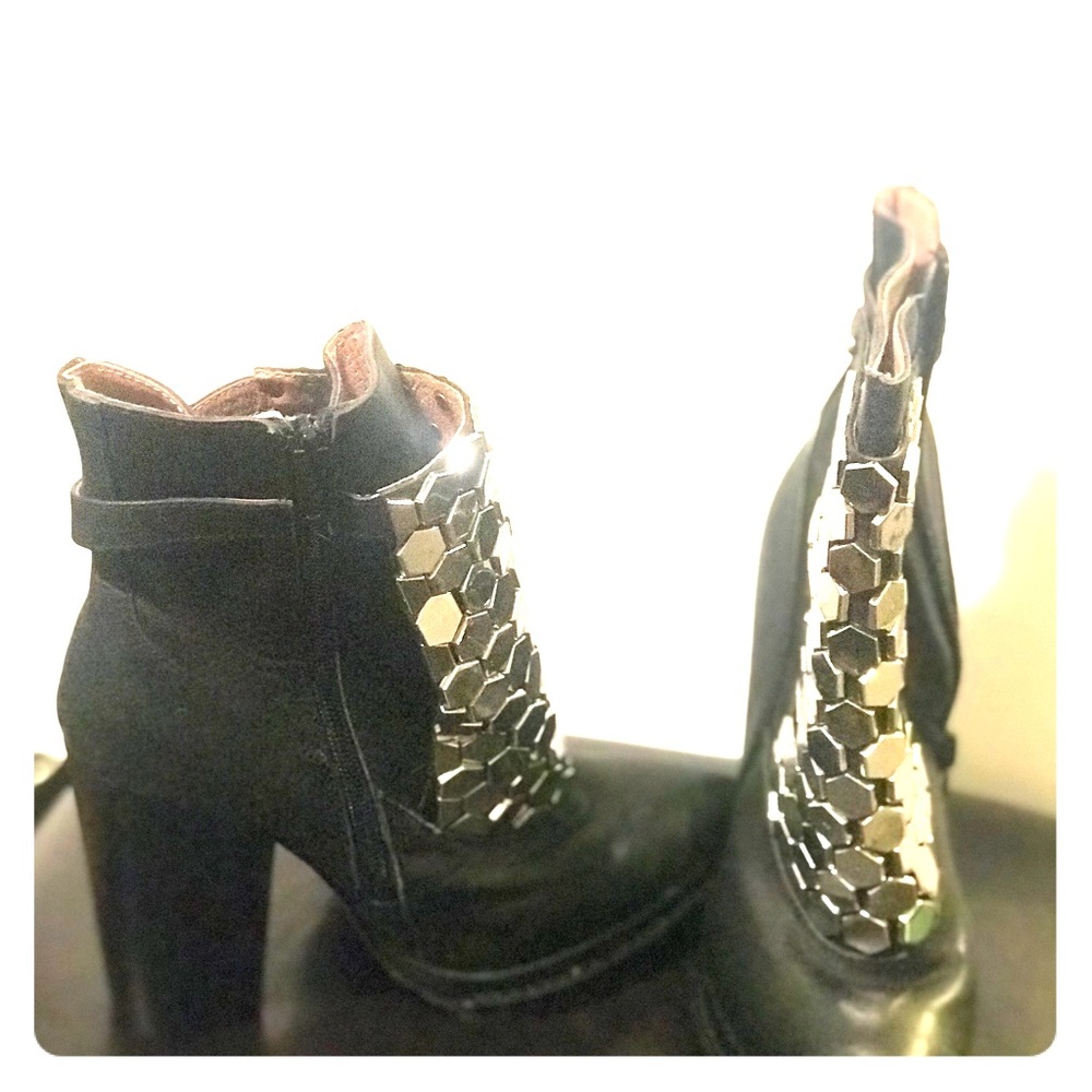 Jeffery Campbell leather and metal boots